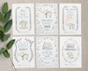 Cute Elephant Milestone Cards – Blue Watercolor Theme for New Parents & Baby Showers