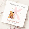 Bear 1 Pink New Baby Card