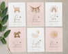 Vintage Pink Baby Milestone cards