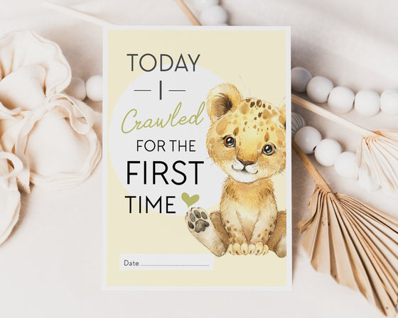 Safari Animals Baby Milestone Cards