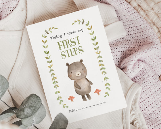 Woodland Creatures Baby Milestone Cards