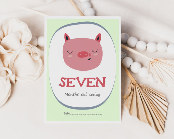 Adorable Animal Milestone Cards – Ideal Gift for New Parents & Baby Showers