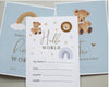 Vintage Blue Baby Milestone Cards