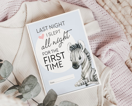 Safari Animals Baby Milestone Cards