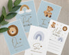 Vintage Blue Baby Milestone Cards