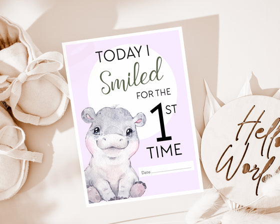 Safari Animals Baby Milestone Cards