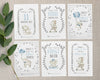 Cute Elephant Milestone Cards – Blue Watercolor Theme for New Parents & Baby Showers