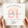 Personalised 21st Birthday Card – Elegant Twenty One Script Birthday Card – Custom Name 21st Birthday Card – Milestone Birthday Card for Her