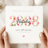 Personalised year of birth 18th Birthday Card – Floral Year Birthday Card – Custom Name 18th Birthday Card – Elegant Milestone Birthday Card for Her