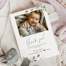  Personalised Thank You Card – Floral Design on White Background