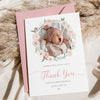 Custom Thank You Card – Elegant Floral Border with One Image