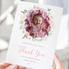 Custom Thank You Card – Elegant Floral Border with One Image