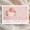 Personalised Thank You Card – Cute Design with Light Pink and Grey Fonts